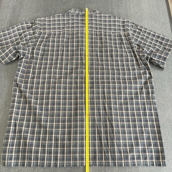 Columbia 100% Cotton Gray Plaid SS Button Up Shirt, Size XL - Picture 6 of 6